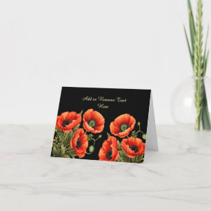 Carte simple et élégante avec motif floral à l'aqu