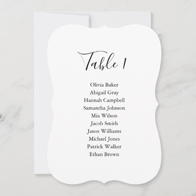 Carte simple et élégante en noir et blanc mariage (Devant)