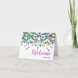 Carte Simple et personnalisé Elégant Bienvenue dans l'éq