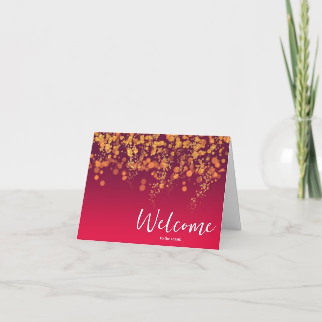 Carte Simple et personnalisé Elégant Bienvenue dans l'éq (Devant)