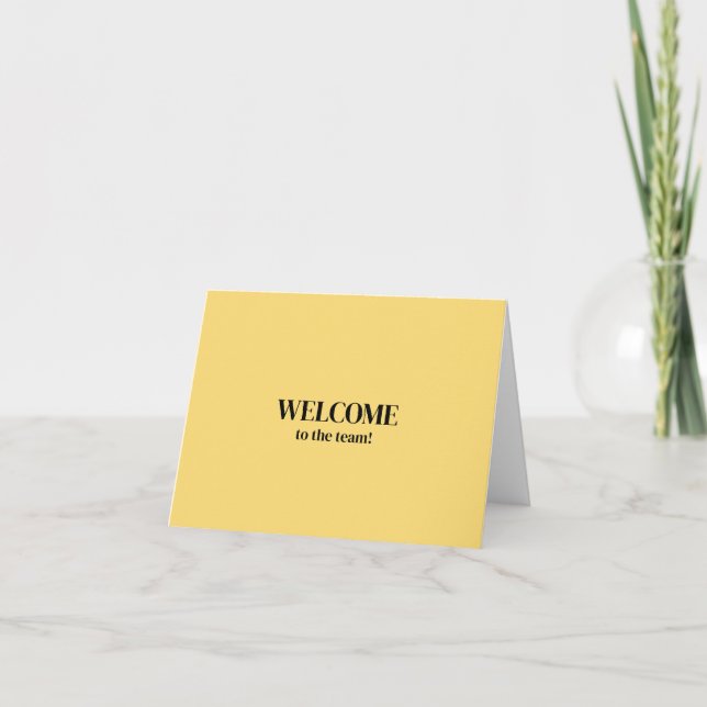 Carte Simple et personnalisé Elégant Bienvenue dans l'éq (Devant)