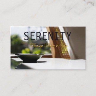 Carte simple et propre chic de spa