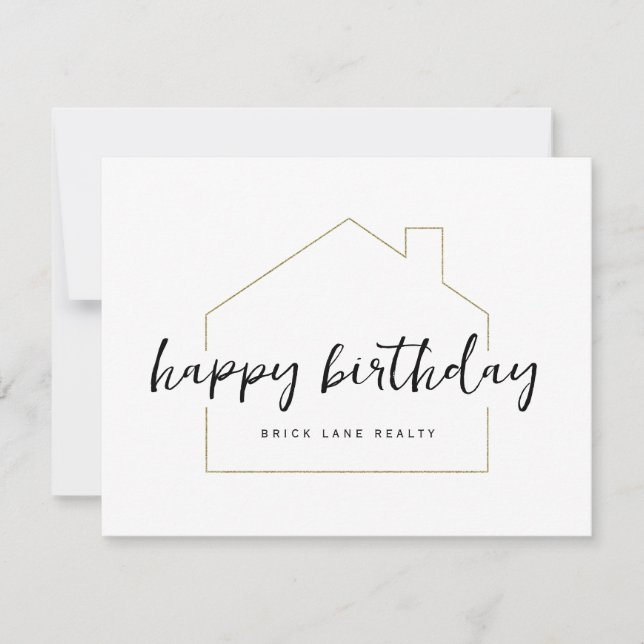 Carte Simple et savoureux Véritable Joyeux anniversaire (Devant)