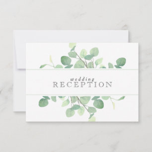 Carte simple Eucalyptus Greenery Mariage