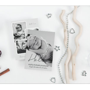 Carte simple Faire-part de naissance photo bébé