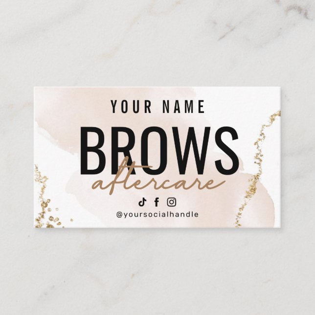 Carte simple Gold Brows (Devant)