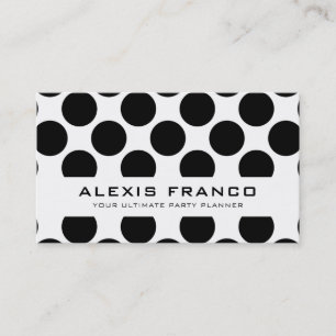 CARTE SIMPLE gras pois mignon noir blanc