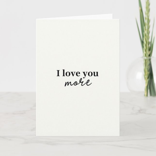Carte simple « Je t'aime plus » (Devant)