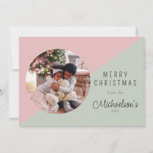 Carte simple Joyeux Noël Photo Holiday