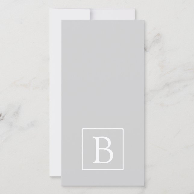 Carte Simple Light Grey monogram (Devant)