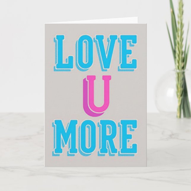 Carte Simple Love U More Card (Devant)