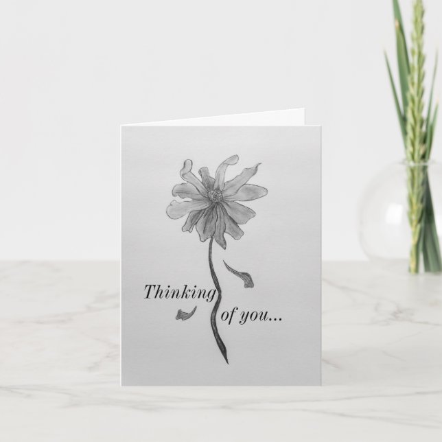 Carte Simple Marguerite Penser De Vous (Devant)