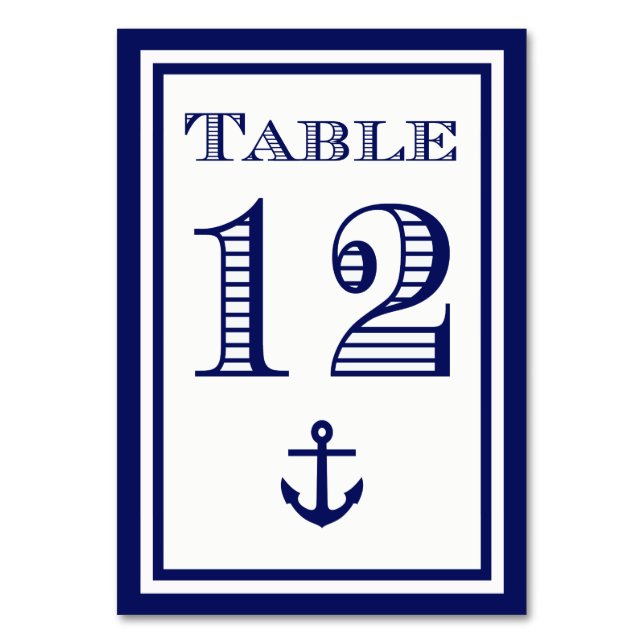 Carte simple Marine Bleue Ancre encadrée carte #12 (Par défaut)