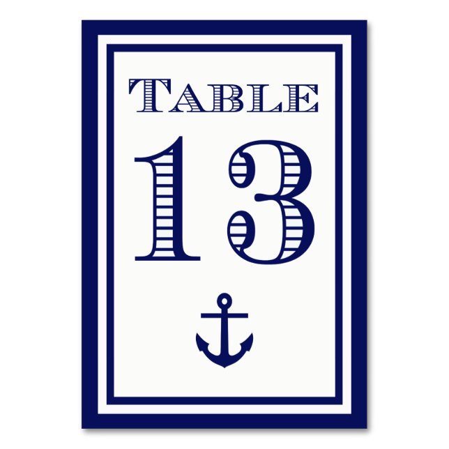 Carte simple Marine Bleue Ancre encadrée carte #13 (Par défaut)
