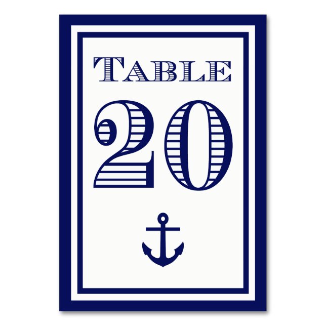 Carte simple Marine Bleue Ancre encadrée carte #20 (Par défaut)
