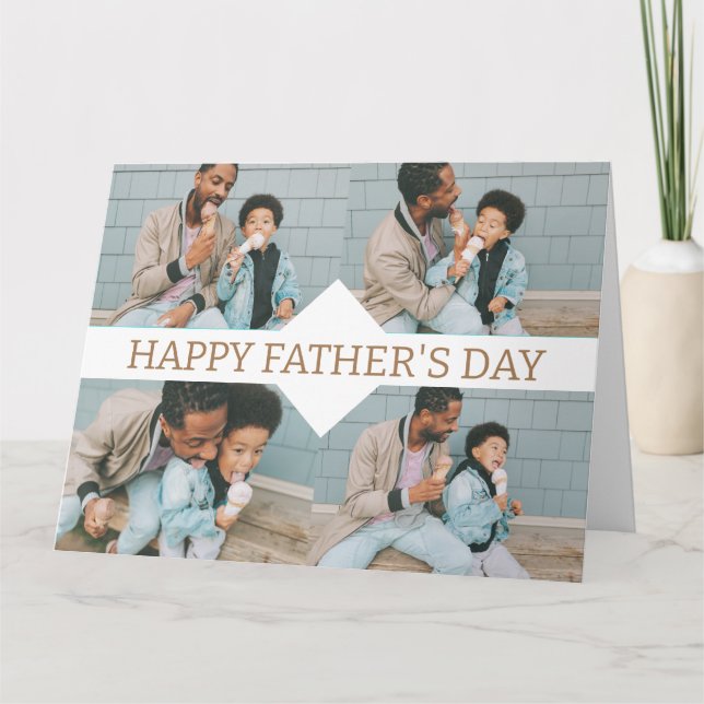 Carte Simple Meilleur Papa Jamais Simple Fête des pères  (Devant)