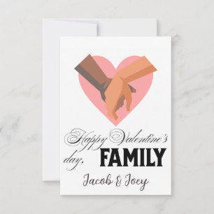 Carte Simple mignonne coeur Joyeux Valentines jour Coupl