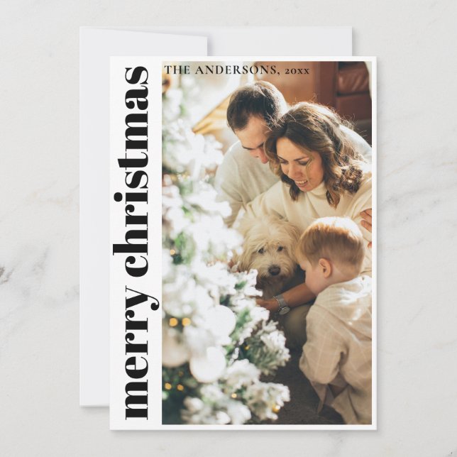 Carte simple minimaliste Joyeux Noël (Devant)