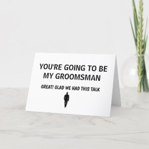 Carte simple minimaliste MARIAGE GROOMSMAN