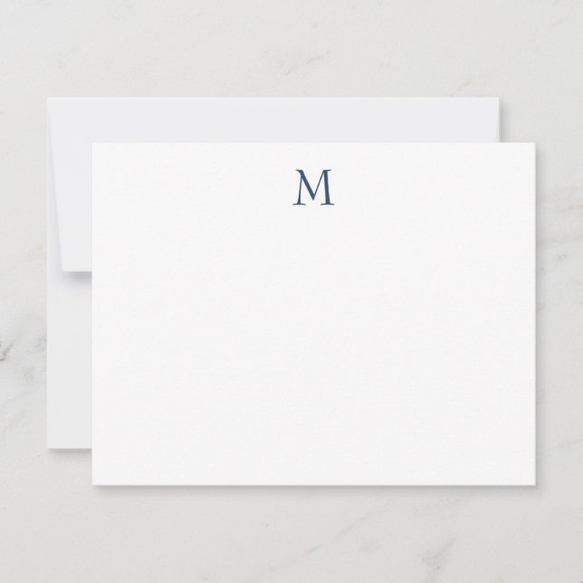 Carte simple minimaliste Monogramme Note (Devant)