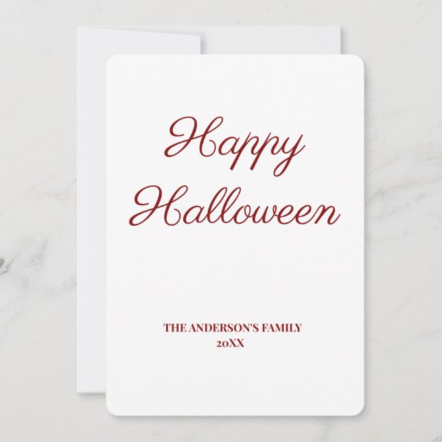 Carte simple minimum ajouter votre texte halloween (Devant)