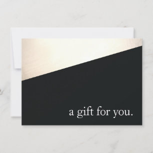 Carte Simple moderne Black Gold certificat cadeau de vac