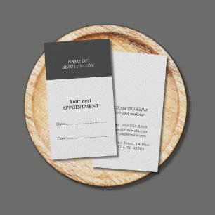 Carte simple moderne de rendez-vous de salon de