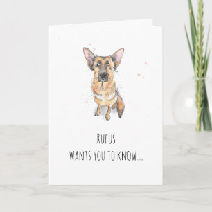 Carte Simple papa chien berger allemand minimaliste pour