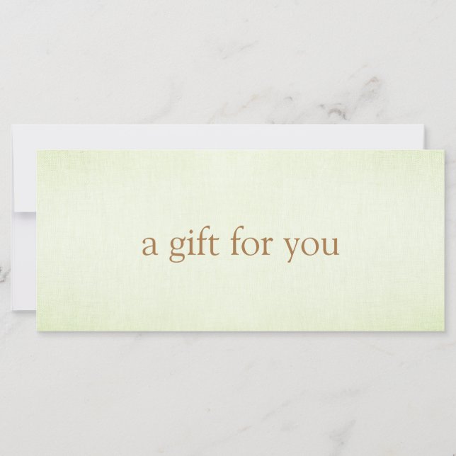 Carte SIMPLE Pastel Lime Green Certificat cadeau (Devant)