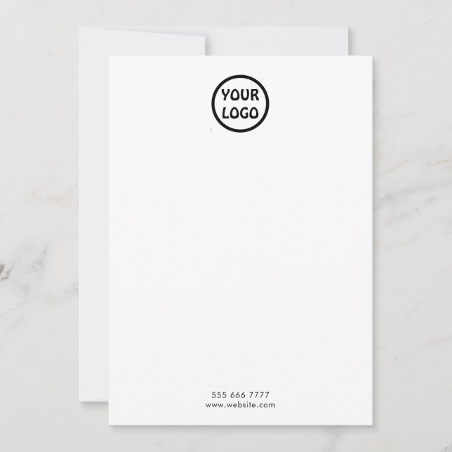 Carte simple petit logo (Devant)