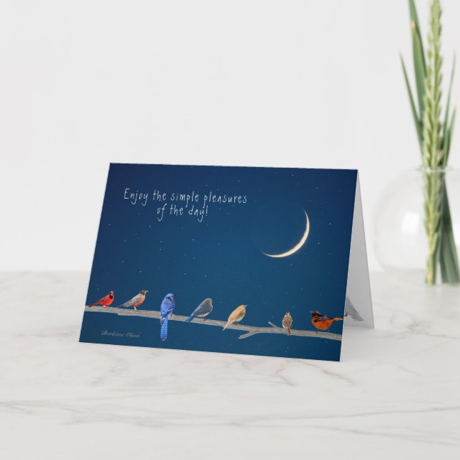 Carte Simple Plaisirs : Journée heureuse de l'oiseau !:  (Devant)