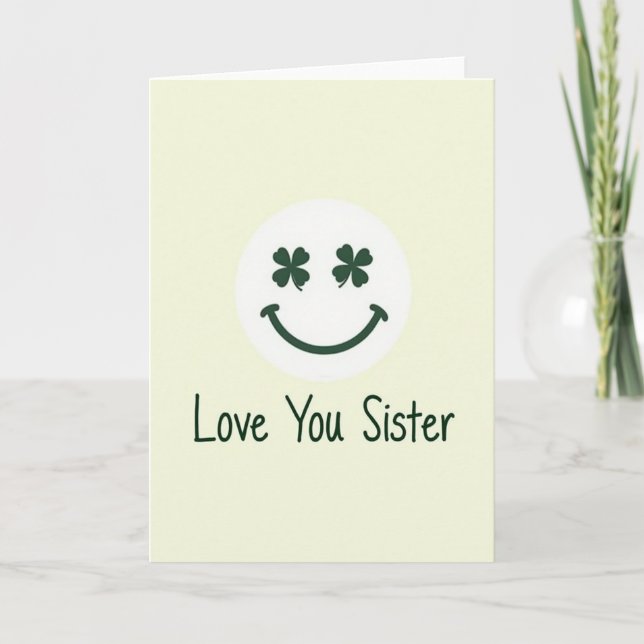 Carte simple pour ma sœur adorée (Devant)