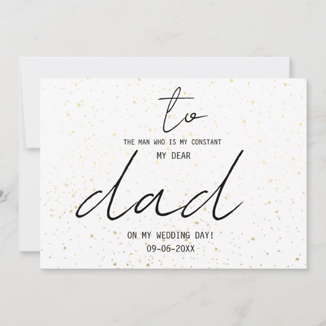 Carte Simple Pour Mon Père Le Jour Du Mariage Ajouter No (Devant)