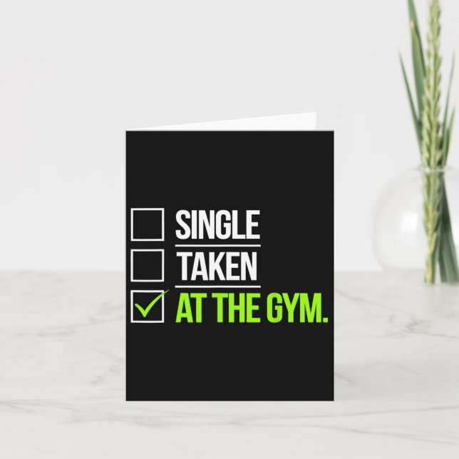 Carte Simple Prise À La Salle De Sport Drôle Fitness Hum (Devant)