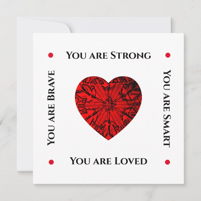 Carte simple Ruby Red Heart Valentine Flat Holiday (Devant)