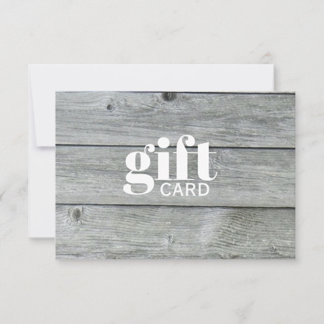 Carte Simple Rustic White Beauté Certificat cadeau perso (Devant)