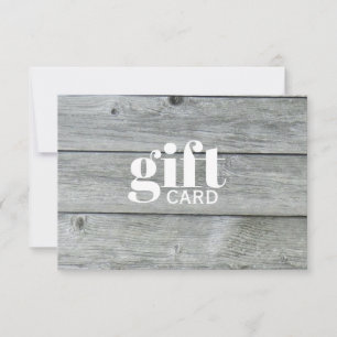 Carte Simple Rustic White Beauté Certificat cadeau perso