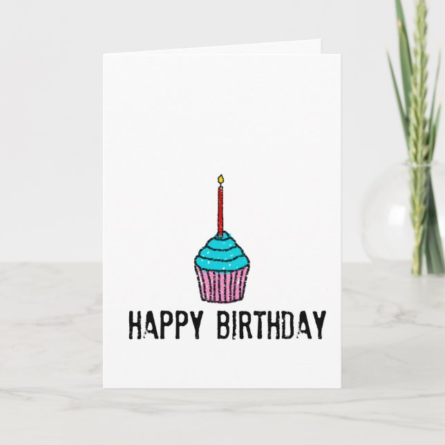 Carte simple salutation d'anniversaire heureuse (Devant)