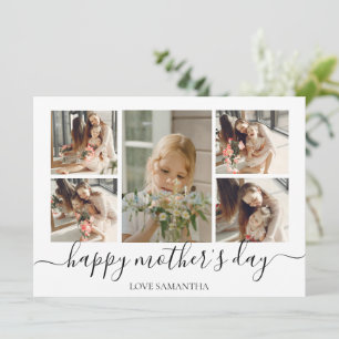 Carte Simple script moderne 5 photo   Joyeuse Fête des m