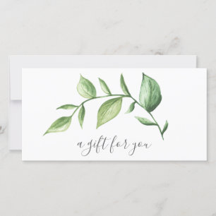 Carte Simple verdure Élégant certificat cadeau rustique