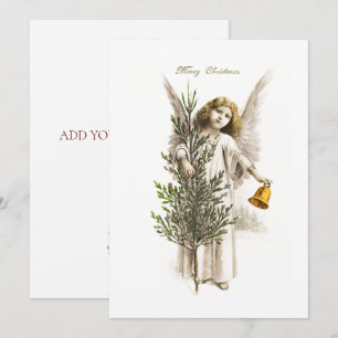 Carte simple: VINTAGE NOËL ANGEL - PERSONNALISABLE