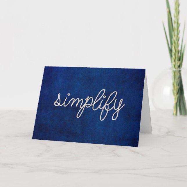 Carte simplifier le texte de la corde en bleu (Devant)