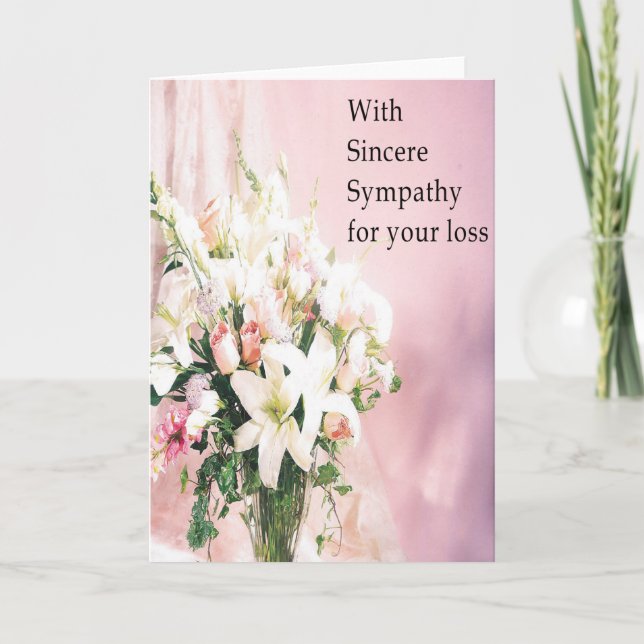 Carte Sincere Sympathy Bouquet (Devant)