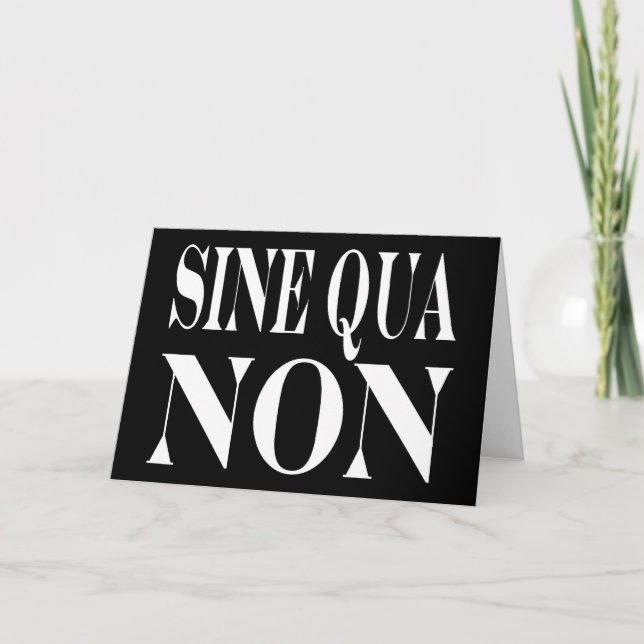 Carte Sine Qua Citation latine non célèbre : Mots à vivr (Devant)