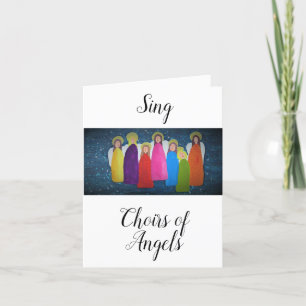 Carte Sing Choirs of Angels Portrait Christmas Card