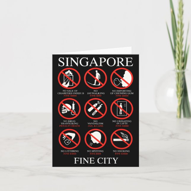 Carte Singare Fine City Funny Rules  (Devant)