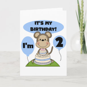 Carte Singe Anniversaire Garçon 2e T-shirts et cadeaux