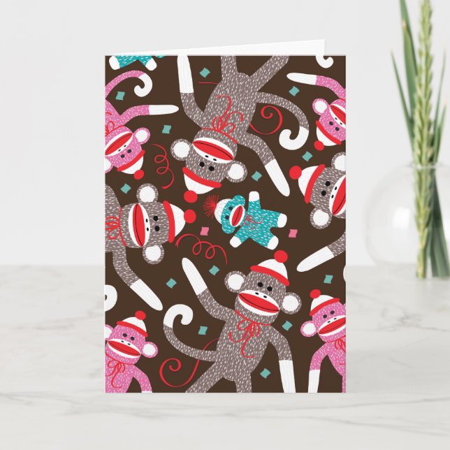 Carte Singe Chaussette (Devant)