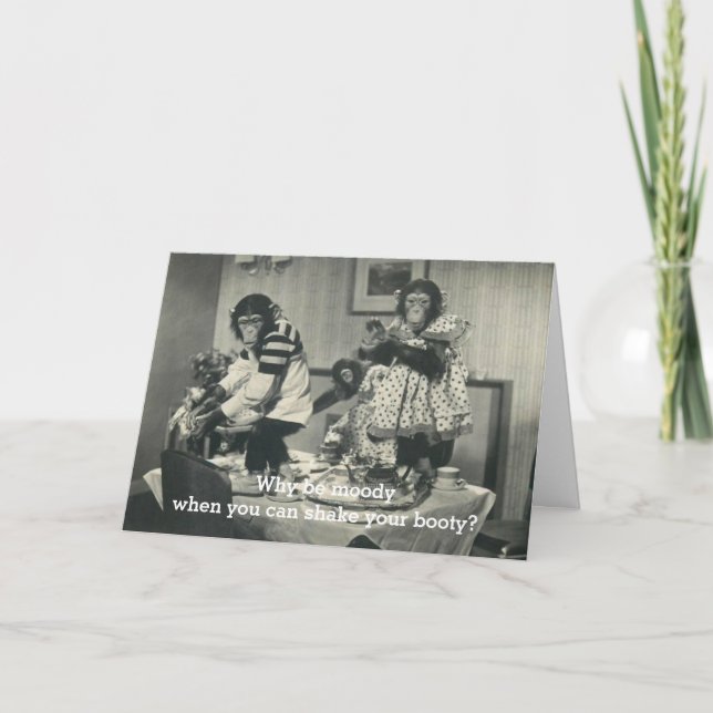 Carte Singe Humoristique (Devant)