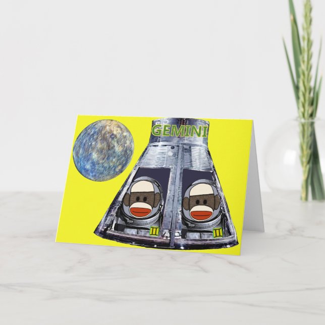 Carte Singes Chaussettes Gemini (Devant)